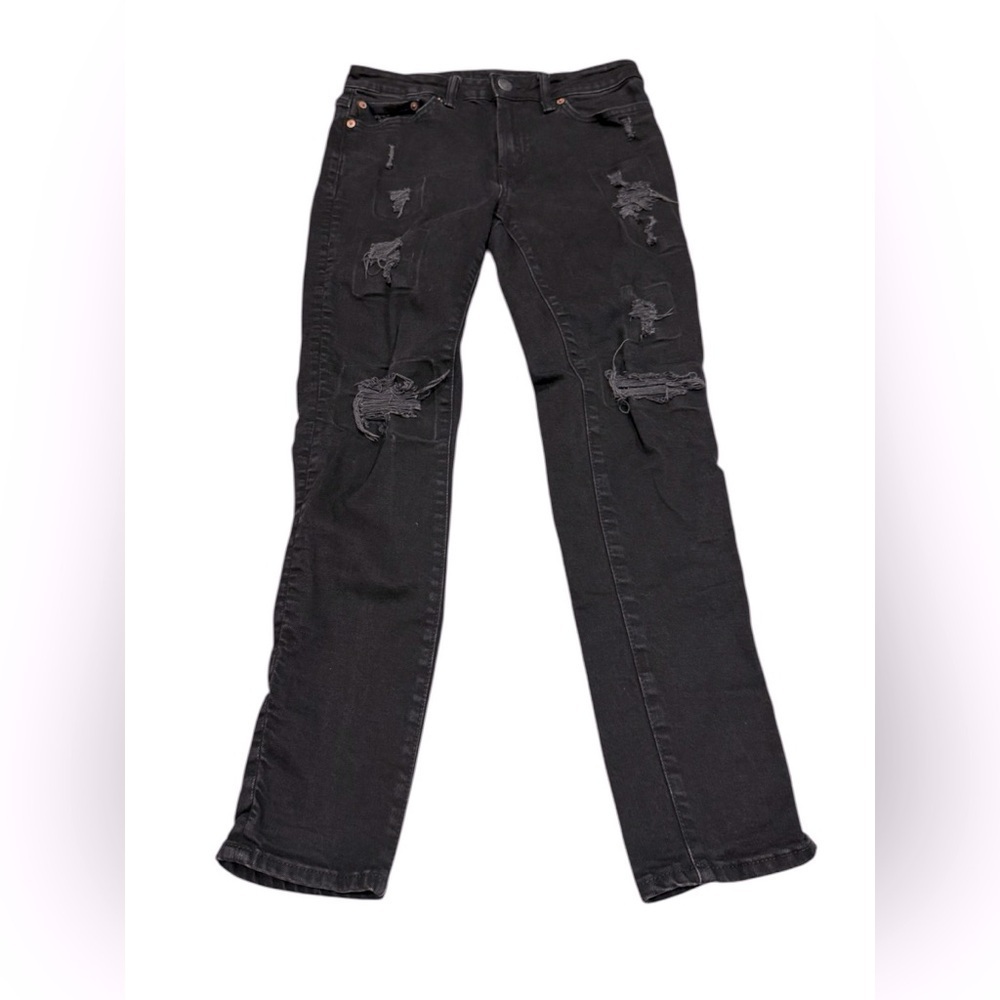 American Eagle Outfitters AirFlex Jeans Athletic Skinny Black Denim Size 29x30